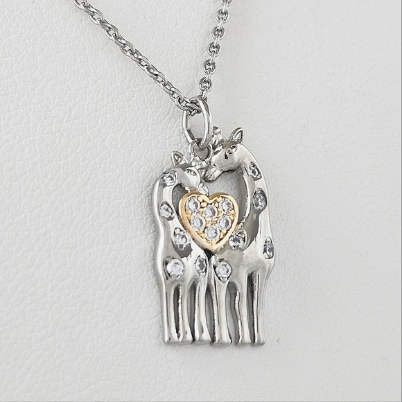 Giraffe Heart Necklace, Charmed Aroma Giraffe Collection - Picture 2 of 5